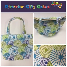 Large Tote Bag - Blue Green Pattern Large Tote Bag - Blue Green Pattern